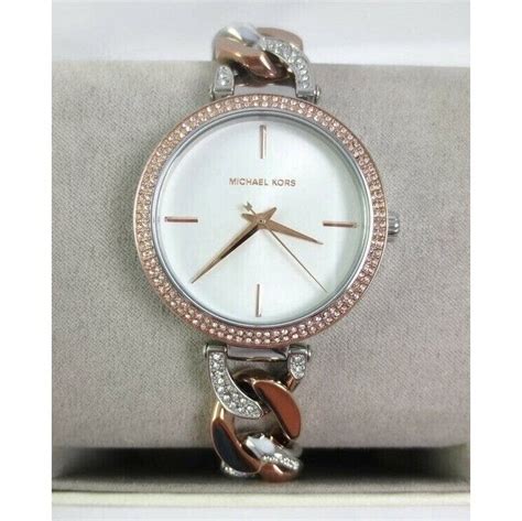 Michael Kors Catelyn Quartz Silver Dial Two Tone Steel Strap .